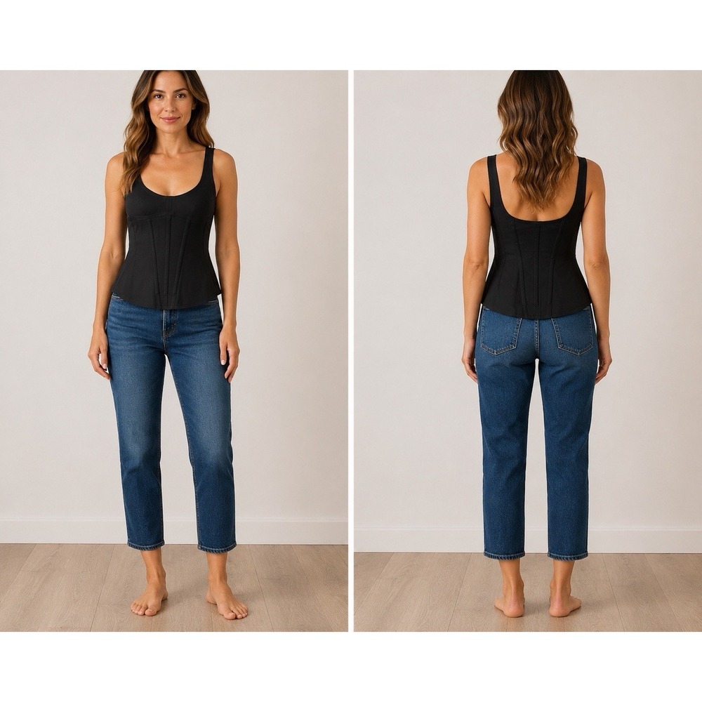 $129 Honeylove Boldness Tank Body Contouring Cami Slimming in Black Size Small